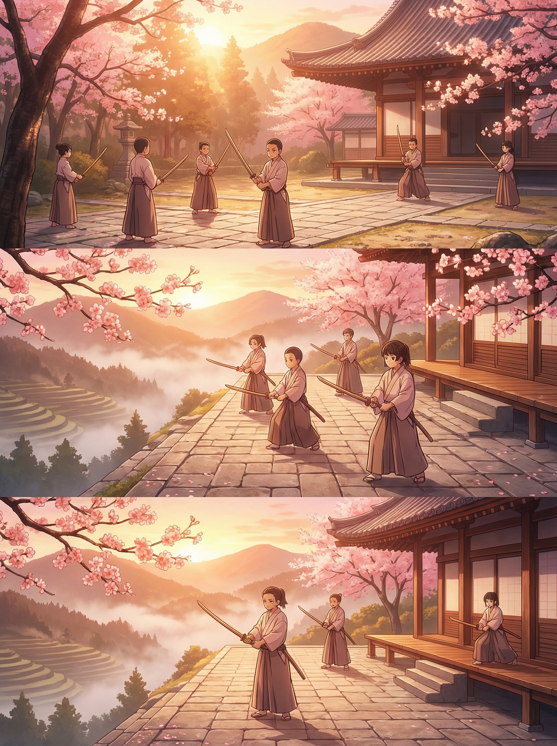 麻豆传媒动漫-晨曦修炼樱花道场